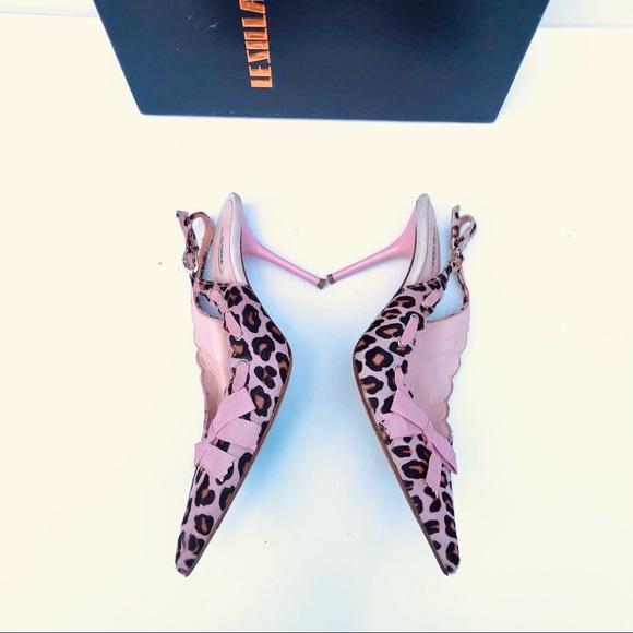 Le Silla pink leopard high heel sling back Sz 8.5 - Picture 14 of 16
